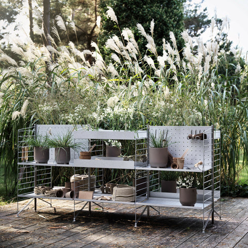 String System Outdoor Back Panel Galvanized / 58x36cm